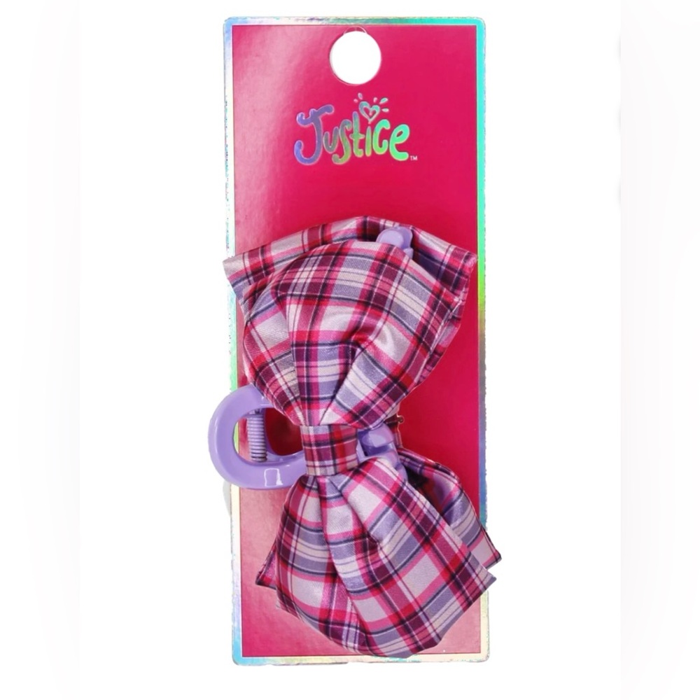 🔴 3/$12 Justice Plaid Hair Claw Clip!